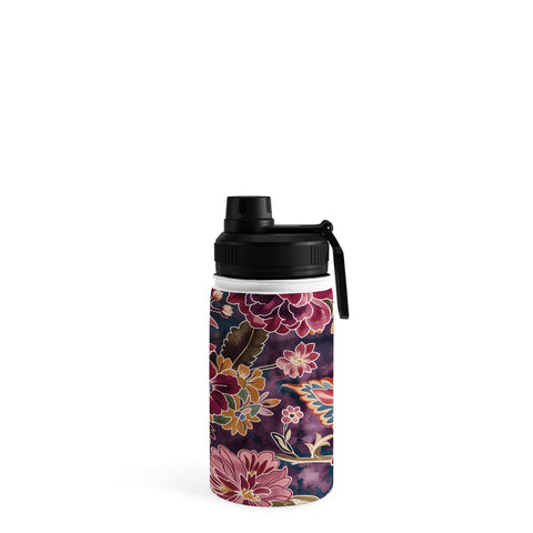 Megan Morris Exotic Plum Bohemian Floral Water Bottle