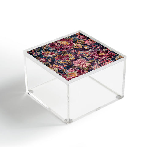 Megan Morris Exotic Plum Bohemian Floral Acrylic Box