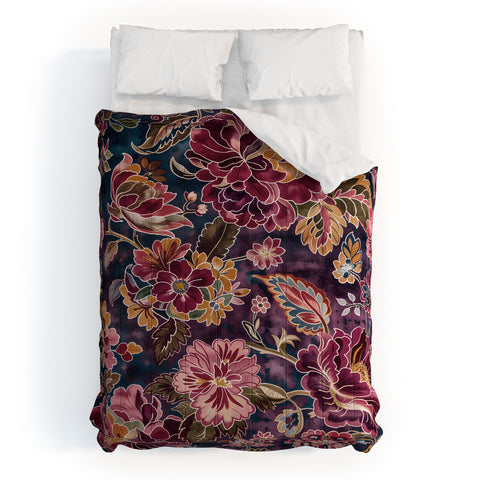 Megan Morris Exotic Plum Bohemian Floral Comforter