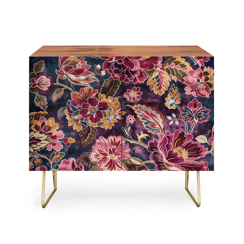 Megan Morris Exotic Plum Bohemian Floral Credenza