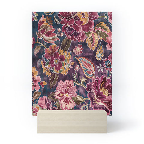 Megan Morris Exotic Plum Bohemian Floral Mini Art Print