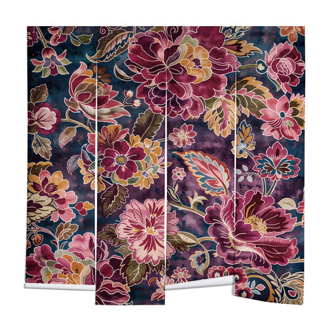 Megan Morris Exotic Plum Bohemian Floral Wall Mural
