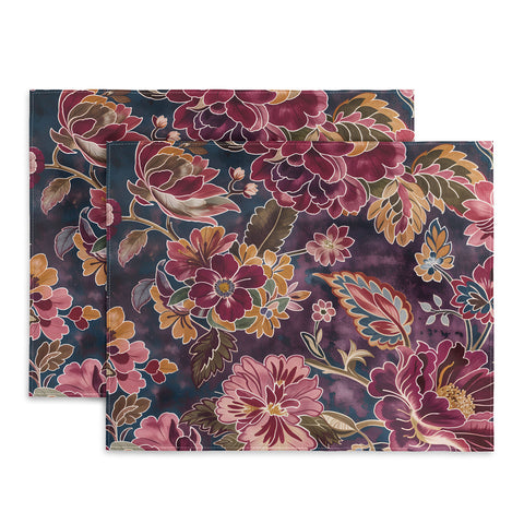Megan Morris Exotic Plum Bohemian Floral Placemat
