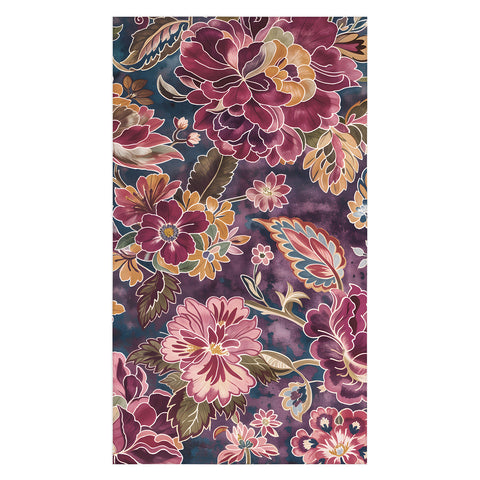 Megan Morris Exotic Plum Bohemian Floral Tablecloth