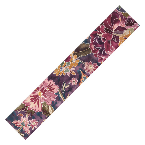 Megan Morris Exotic Plum Bohemian Floral Table Runner