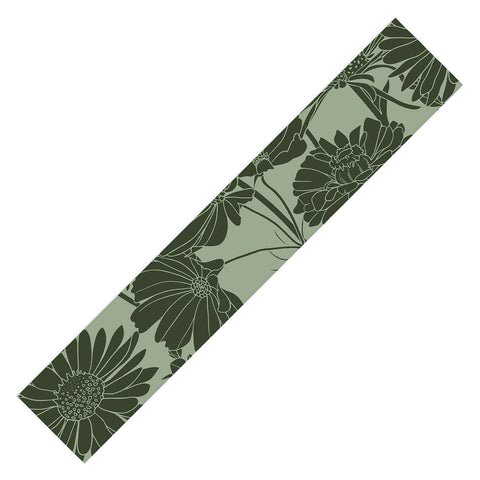 Megan Morris Floral Prints Dark Green Table Runner