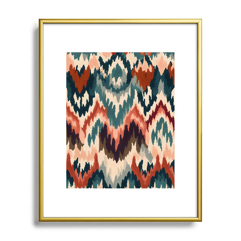 Megan Morris Kashimiran Kilim Metal Framed Art Print