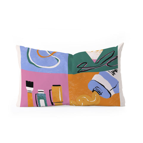 Megan Roy Art Club Oblong Throw Pillow