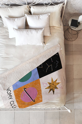 Megan Roy Astronomy Club I Fleece Throw Blanket