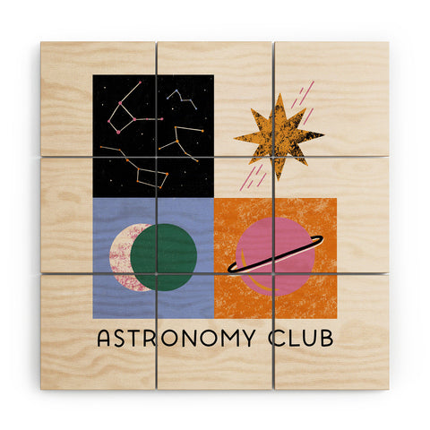 Megan Roy Astronomy Club I Wood Wall Mural