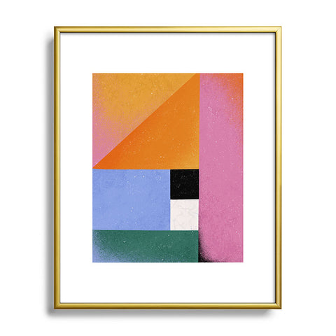 Megan Roy Color Block 01 Metal Framed Art Print