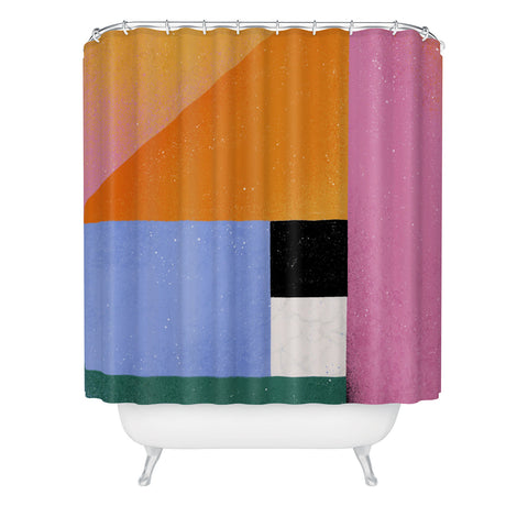 Megan Roy Color Block 01 Shower Curtain