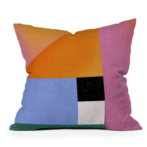 Megan Roy Color Block 01 Outdoor Throw Pillow
