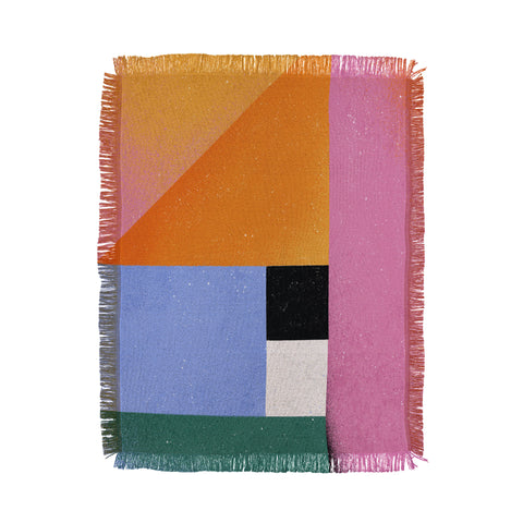 Megan Roy Color Block 01 Throw Blanket