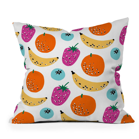 Megan Roy Fresh Fruit Throw Pillow