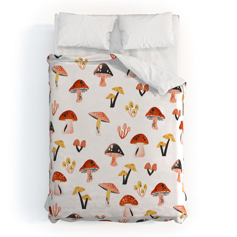 Megan Roy Mini Mushrooms Duvet Cover