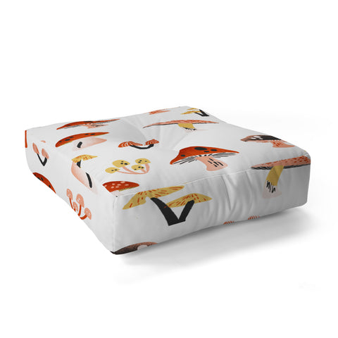 Megan Roy Mini Mushrooms Floor Pillow Square