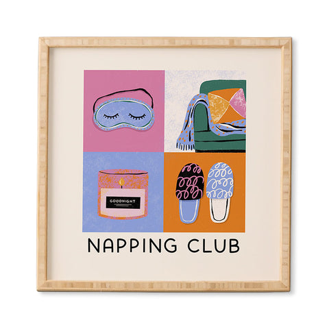 Megan Roy Napping Club Framed Wall Art