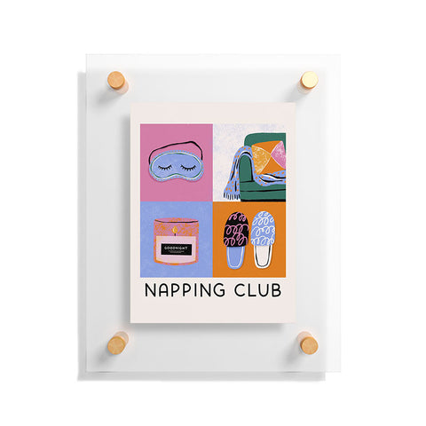 Megan Roy Napping Club Floating Acrylic Print