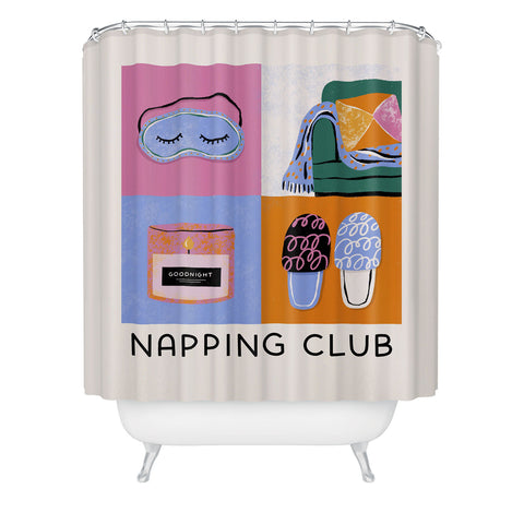Megan Roy Napping Club Shower Curtain