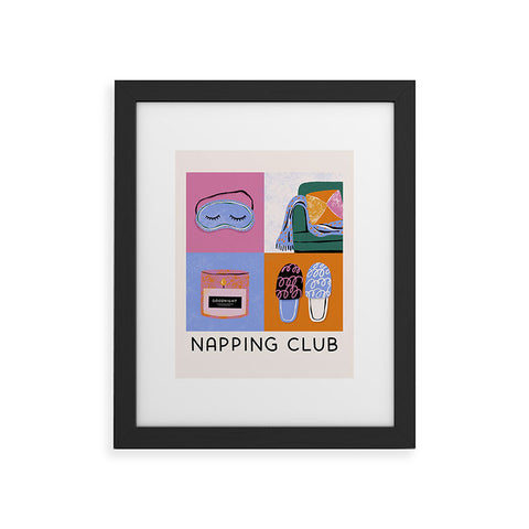Megan Roy Napping Club Framed Art Print