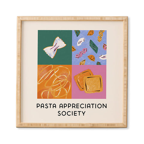 Megan Roy Pasta Appreciation Society Framed Wall Art