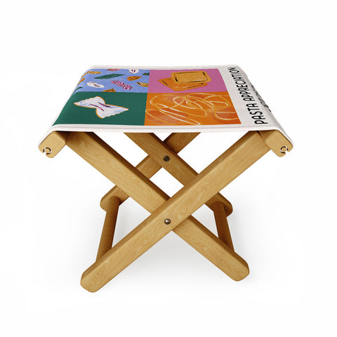 Megan Roy Pasta Appreciation Society Folding Stool