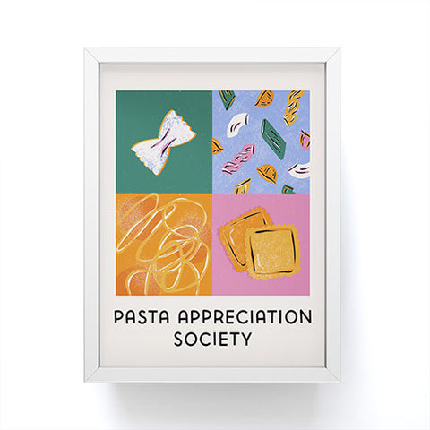 Megan Roy Pasta Appreciation Society Framed Mini Art Print