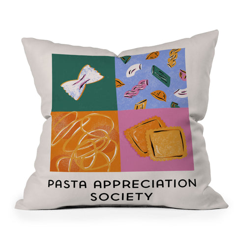 Megan Roy Pasta Appreciation Society Throw Pillow
