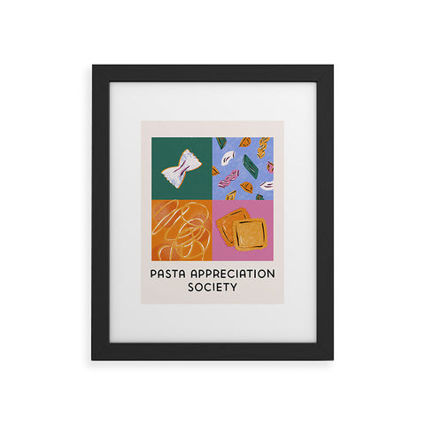 Megan Roy Pasta Appreciation Society Framed Art Print
