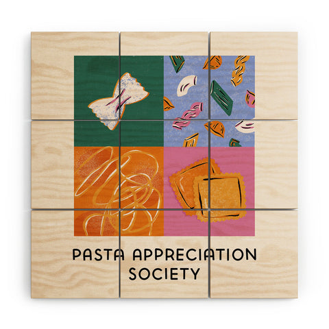 Megan Roy Pasta Appreciation Society Wood Wall Mural