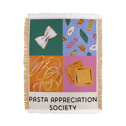 Megan Roy Pasta Appreciation Society Throw Blanket
