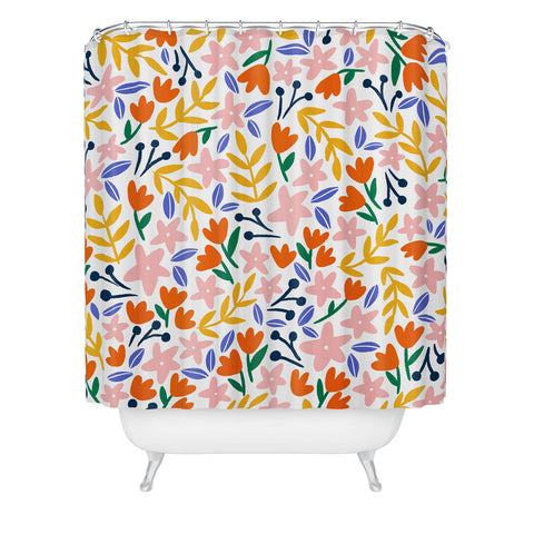 Megan Roy Rainbow Garden Shower Curtain