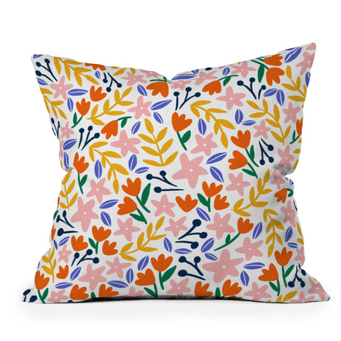 Megan Roy Rainbow Garden Throw Pillow
