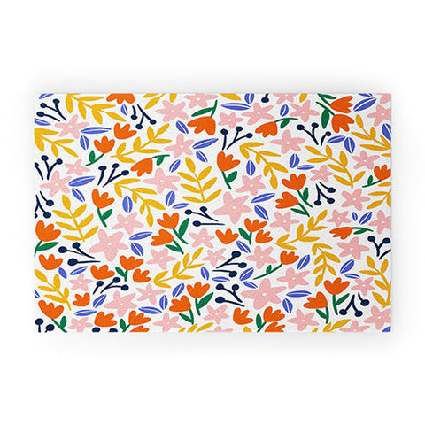 Megan Roy Rainbow Garden Welcome Mat