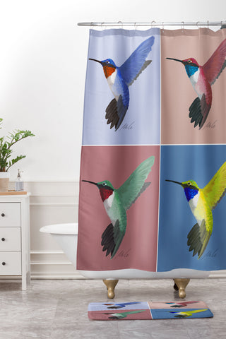mele_artanddesign 05 Hummingbird Shower Curtain And Mat