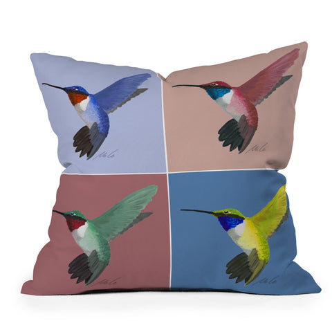 mele_artanddesign 05 Hummingbird Outdoor Throw Pillow