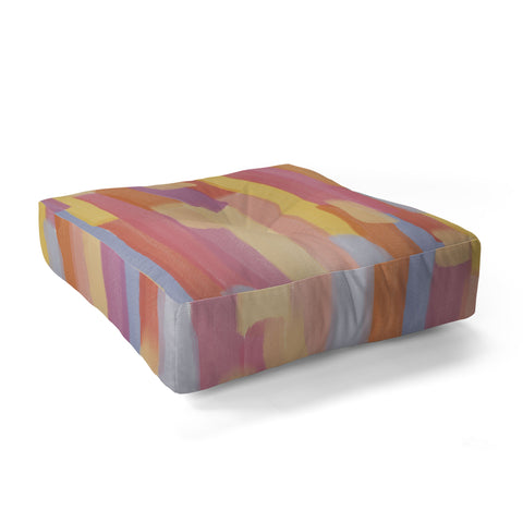 mele_artanddesign Acrylic Stripes Pattern Floor Pillow Square