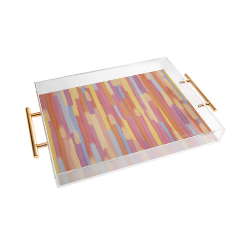 mele_artanddesign Acrylic Stripes Pattern Acrylic Tray