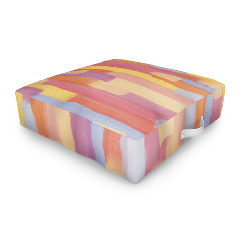 mele_artanddesign Acrylic Stripes Pattern Outdoor Floor Cushion