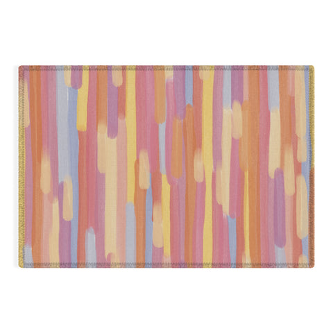 mele_artanddesign Acrylic Stripes Pattern Outdoor Rug