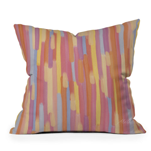 mele_artanddesign Acrylic Stripes Pattern Throw Pillow
