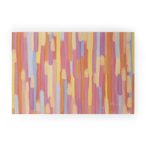 mele_artanddesign Acrylic Stripes Pattern Welcome Mat