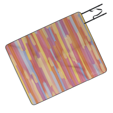 mele_artanddesign Acrylic Stripes Pattern Picnic Blanket