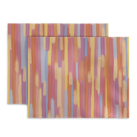 mele_artanddesign Acrylic Stripes Pattern Placemat