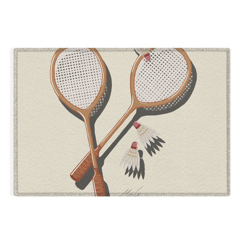 mele_artanddesign Badminton Retro Outdoor Rug