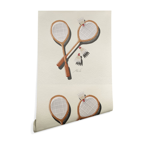 mele_artanddesign Badminton Retro Wallpaper