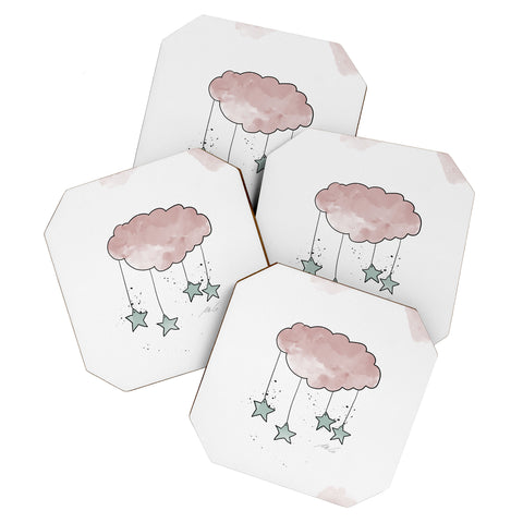 mele_artanddesign CloudNursery Art01 Coaster Set