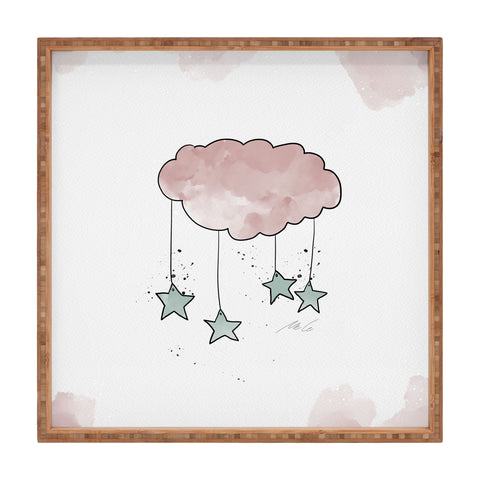 mele_artanddesign CloudNursery Art01 Square Tray