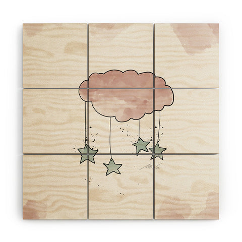mele_artanddesign CloudNursery Art01 Wood Wall Mural